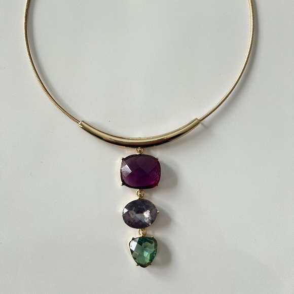 Vintage Anne Klein Gold tonę Choker  Necklace Graduated Pendant Lion Tag - Picture 3 of 14